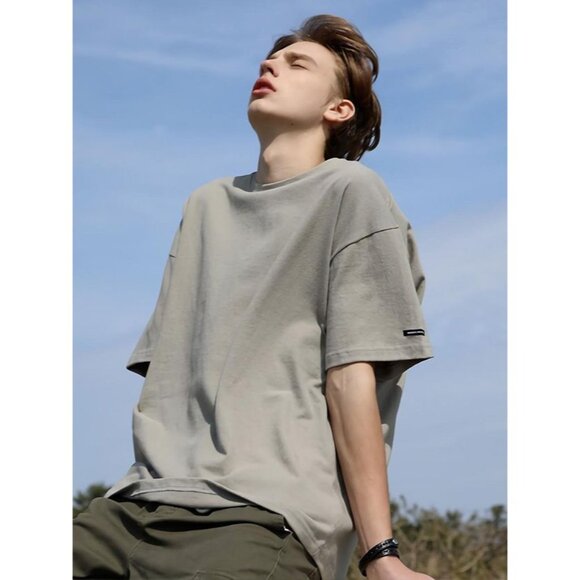 Minimal Project Men's Ash Gray Heavy Weight Oversized T-Shirt 100% Cotton Sz M - Picture 3 of 7